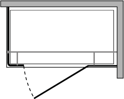 SMPL + SM2F : Flügeltür mit doppelter fixseite (in linie)