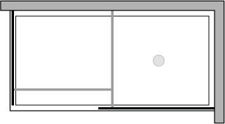 VT1LPL8X2 : 2 fixed sides - 1 side with movable partition